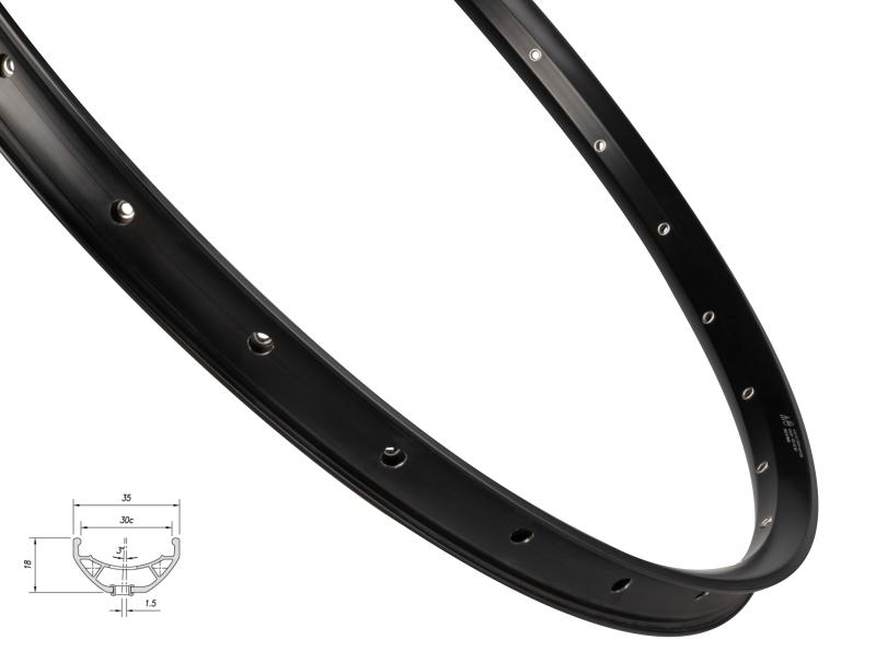 MACH 1 Ráfik MACH1 TRUCKY 30 DISC 622x30, 28 dier, čierny