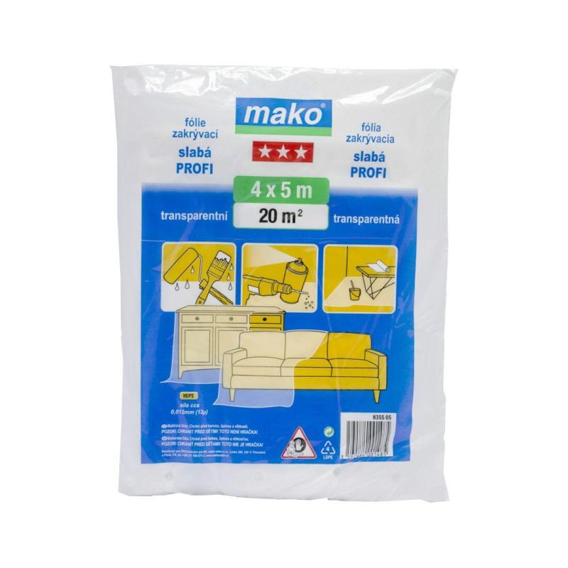 Makocolor Fólie zakrývací 4x 5m PROFI 12m HDPE