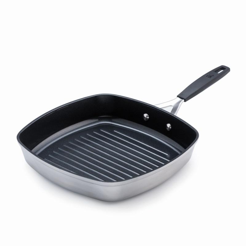 Masterpro Pánev grilovací s nepřilnavým povrchem SMART 28x28 cm stříbrná
