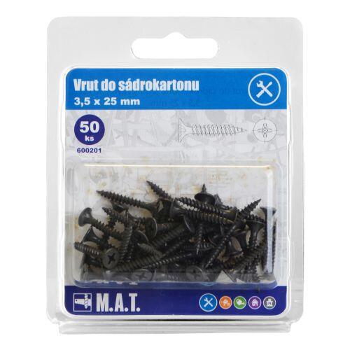 Mat Vrut do sádrokar.3,5x25mm jemný z.,f. (50ks)