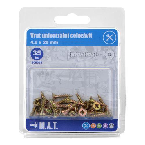 Mat Vrut un.celozávit 4,0x 20mm ZZ (35ks)