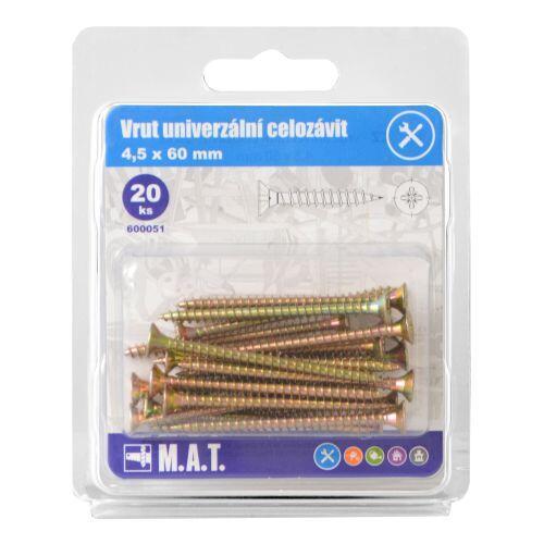 Mat Vrut un.celozávit 4,5x 60mm ZZ (20ks)