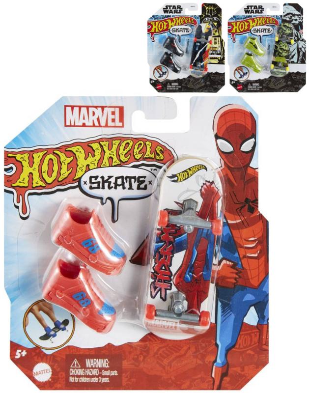Mattel HOT WHEELS Fingerboard tématický set skateboard + boty různé druhy