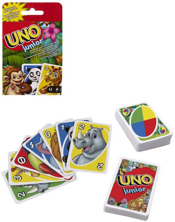 Mattel Hra Uno karty junior Zvířátka (společenská hra)