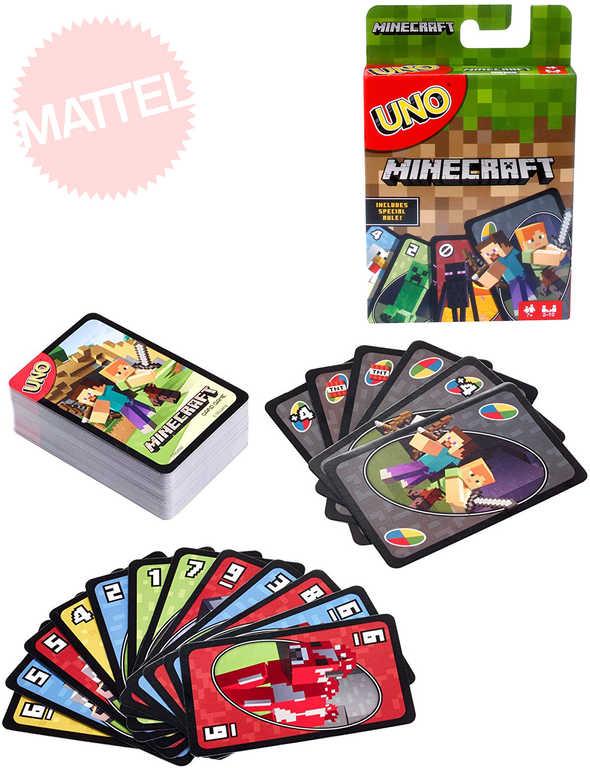 Mattel HRA Uno karty Minecraft (společenská hra)