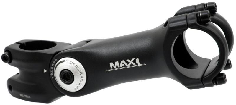 Max1 nastaviteľný predstavec 125/60°/31,8 mm čierny