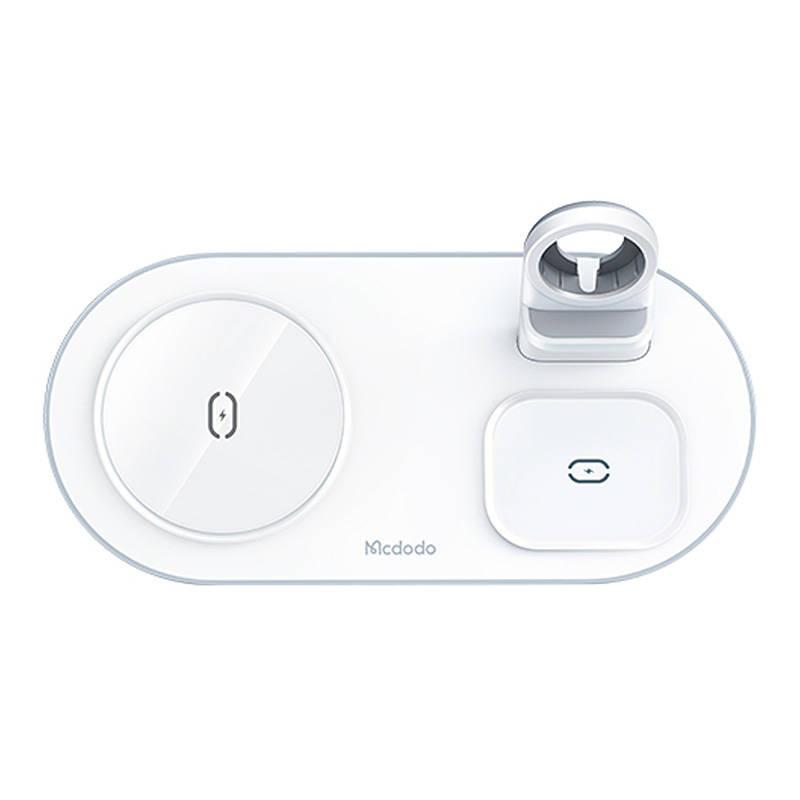 Mcdodo Bezdrátová nabíječka CH-7062 3 v 1 15W (mobil/TWS/Apple watch) (bílá)