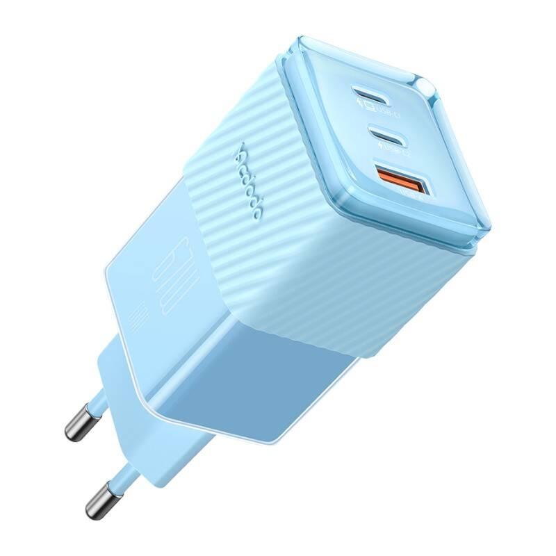 Mcdodo GaN 67W síťová nabíječka CH-1503 2x USB-C, USB-A (modrá)