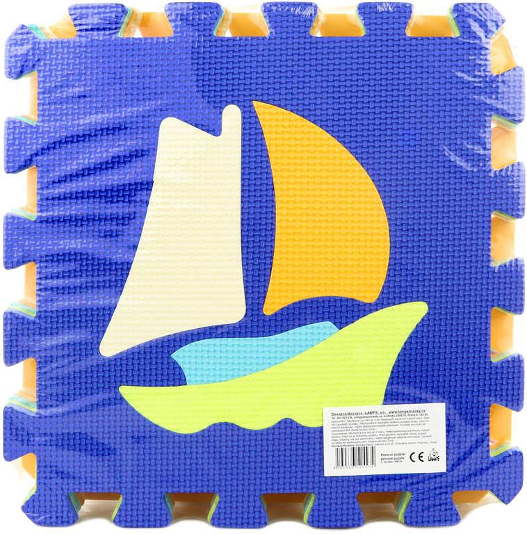 Měkké bloky Dopravní prostředky I. 9ks pěnový koberec baby vkládací puzzle