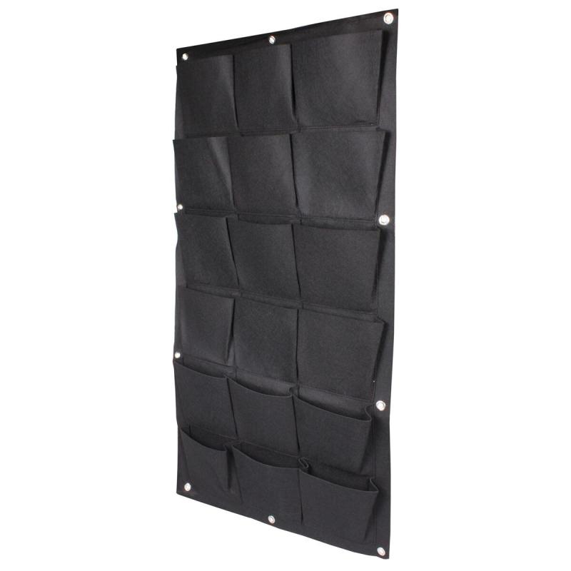 Merco Wall Grow Bag 18 textilní květináče na zeď černá