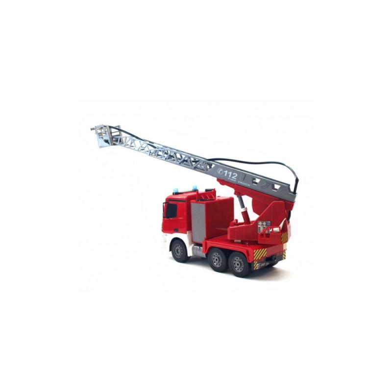 Merecedes-Benz Antos FIRE TRUCK 4WD, 1:20, funkční stříkačka a žebřík, zvuk, LED, RTR