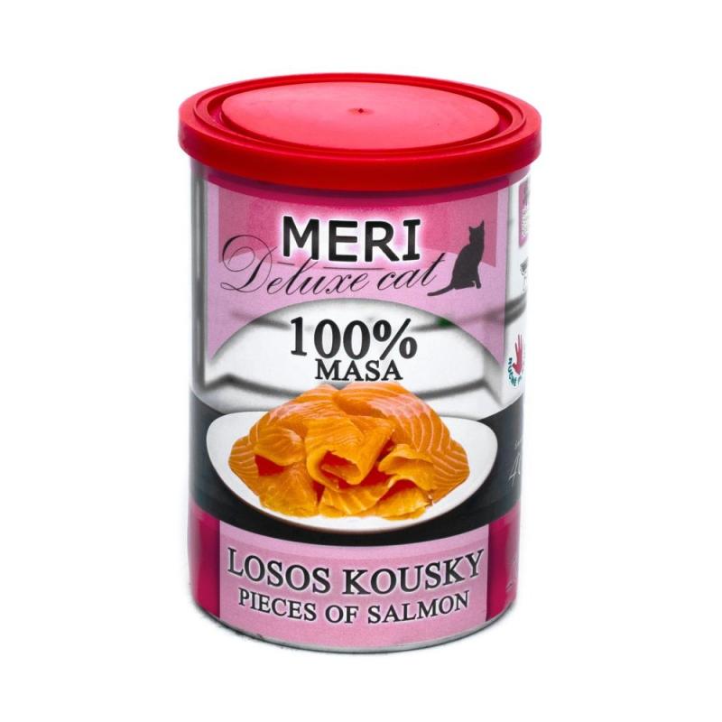 MERI Deluxe Cat losos kousky, konzerva 400 g
