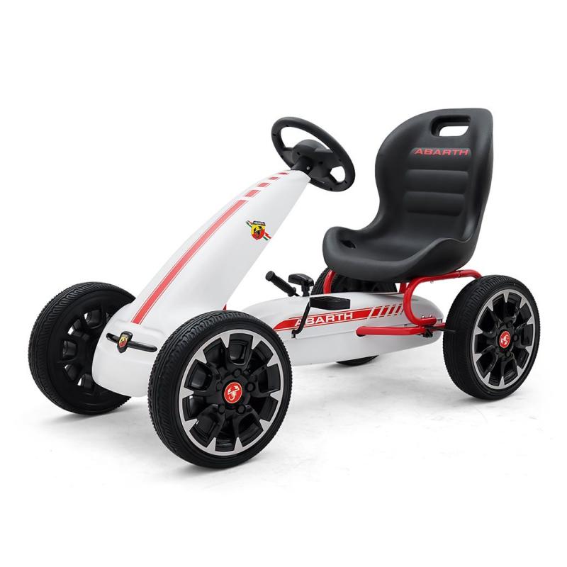 Milly Mally Detská šliapacia motokára Go-kart Abarth biela