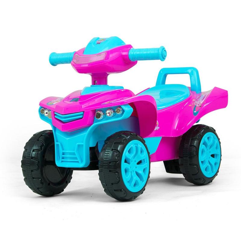 MILLY MALLY Dětské odrážedlo se zvukem Čtyřkolka Monster Pink