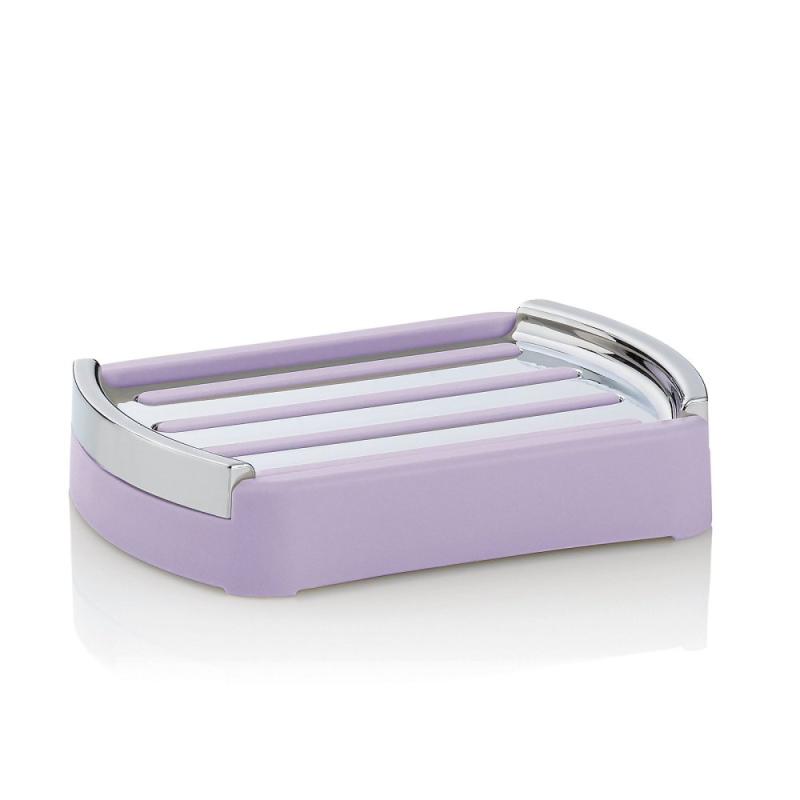 Miska na mýdlo Marta plast, fialová 12,5x9x2,5 cm