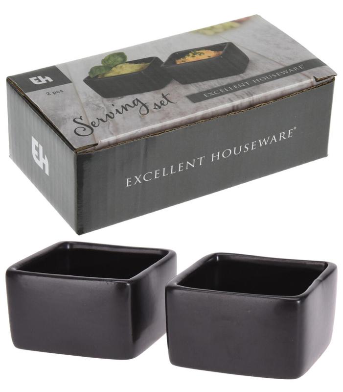 Miska servírovací 7,2x7,2x4cm porcelán ČER mat. (2ks)