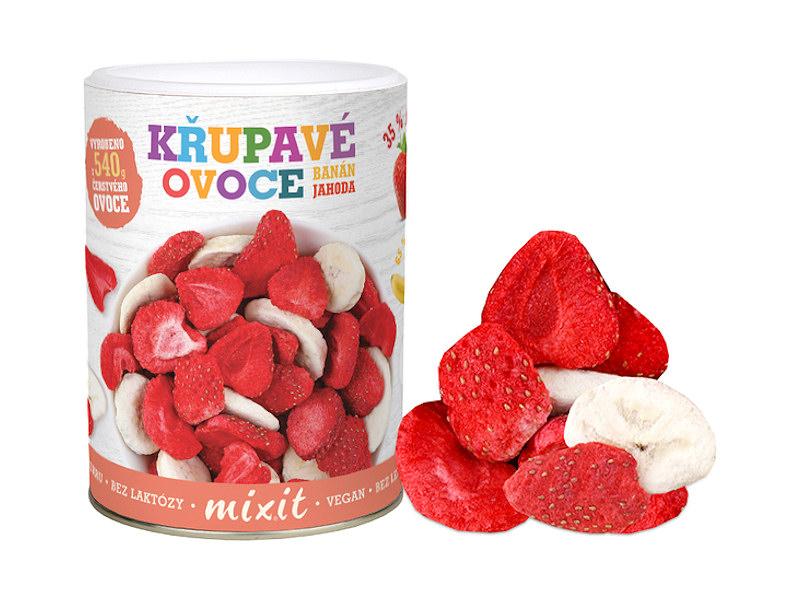 Levně Mixit Křupavé ovoce banán-jahoda 80g