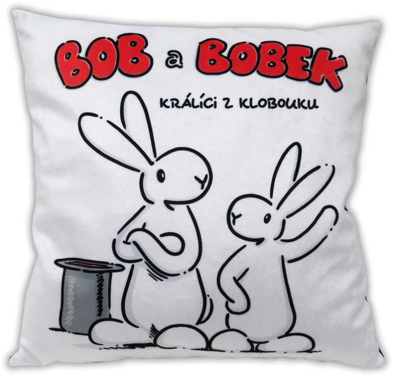 Moravská ústředna Polštář Bob a Bobek 30x30cm bílý