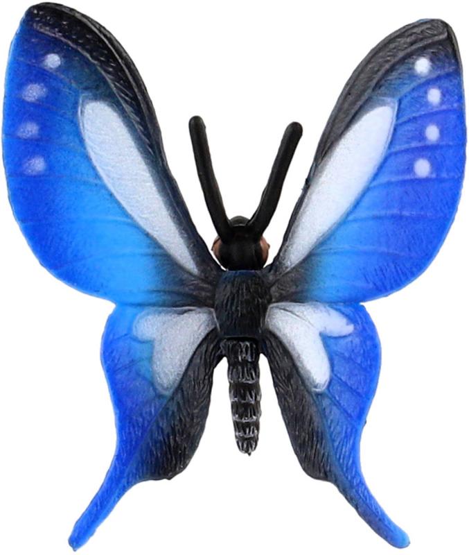 Motýl tropický Papilio / Otakárek modrý 5cm zvířátko plastová figurka Zooted