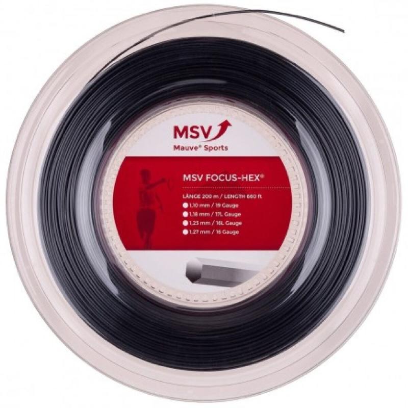 MSV Focus HEX tenisový výplet 200 m černá