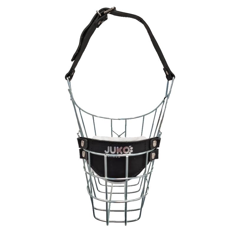 Náhubek zinek/kůže německý ovčák, malamut, čuvač - pes