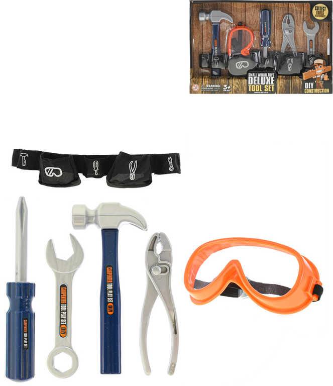 Nářadí dětský set s opaskem a ochrannými brýlemi 6ks plast