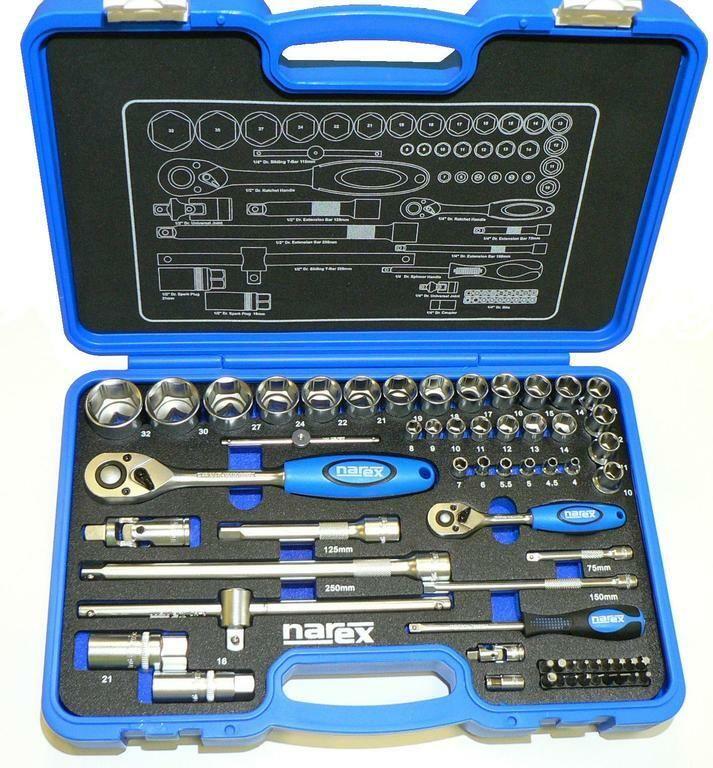NAREX Sada hlavic 1/4"a 1/2", 61ks, 443000905