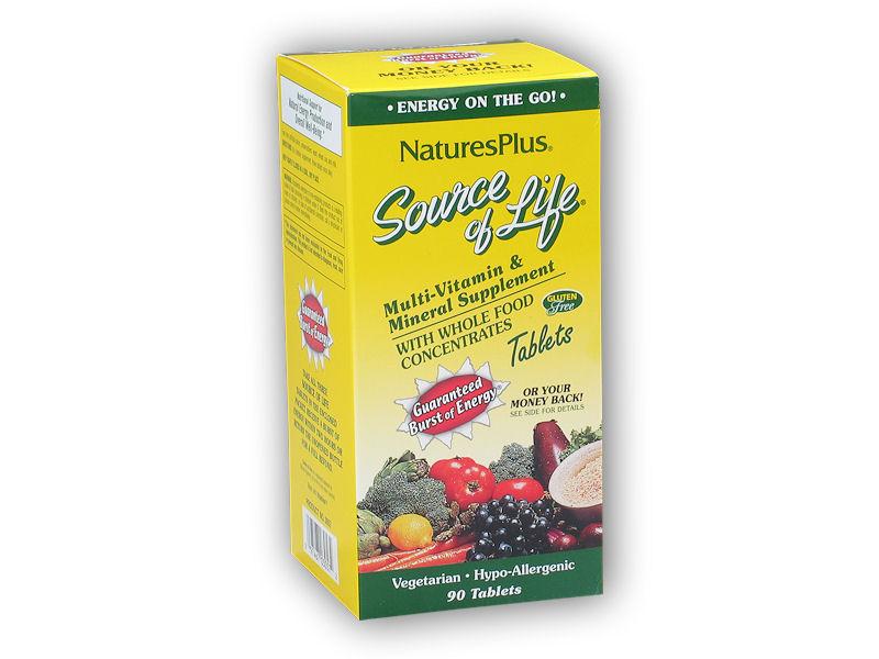 Levně Natures Plus Source of Life Multi-Vitamin + Mineral 90 tb.