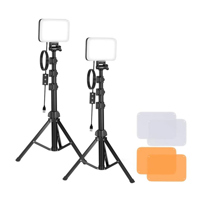 Neewer BP66 studio set dvě LED lampy + filtry + stativy