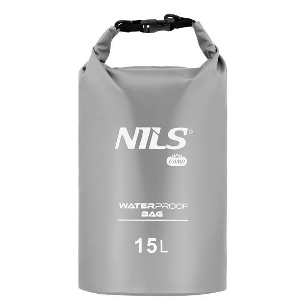 NILS CAMP Nepremokavý vak NC1703 15L sivý