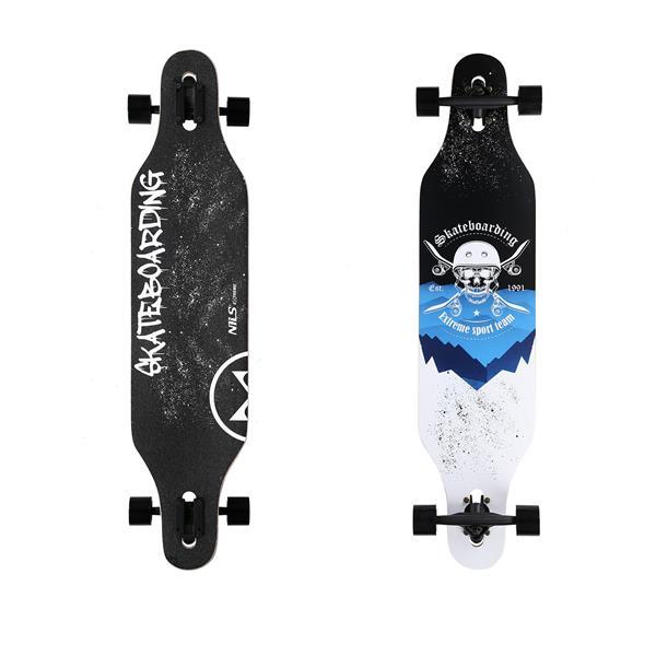 Levně NILS Longboard Wood Skull