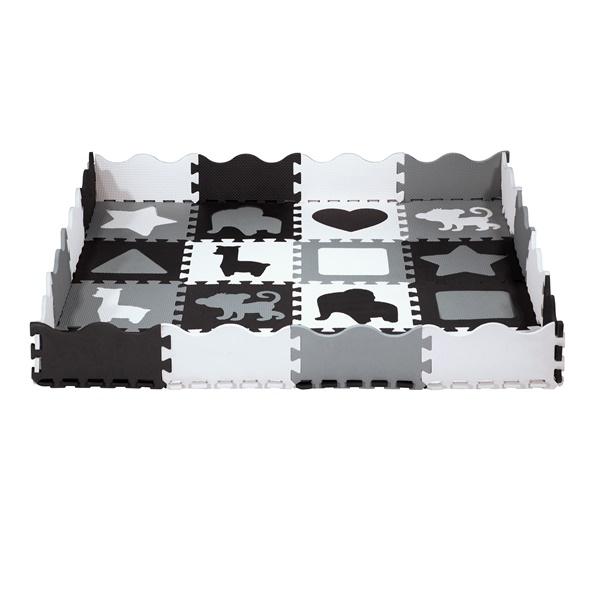 NILS Fun Dětská pěnová puzzle podložka MD03 šedá