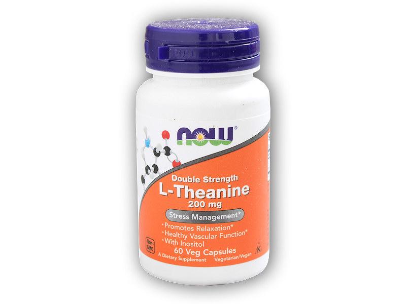 NOW Foods L-Theanín s Inositolom 200mg 60 kapsúl