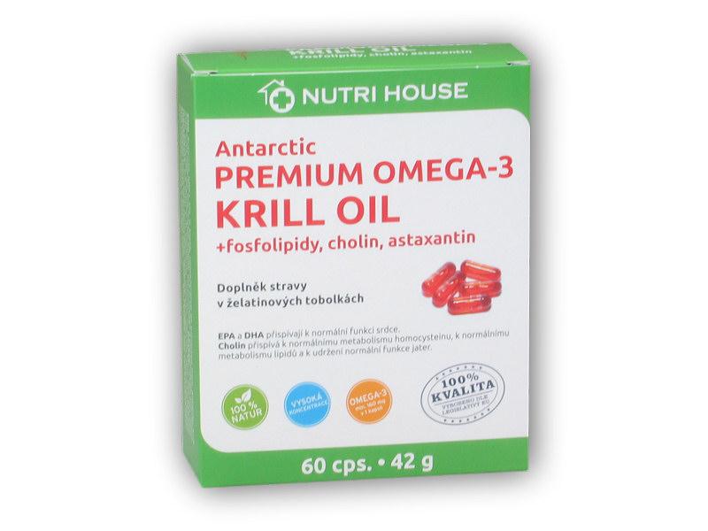 Levně Nutri House Premium Omega-3 Krill oil 60 kapslí