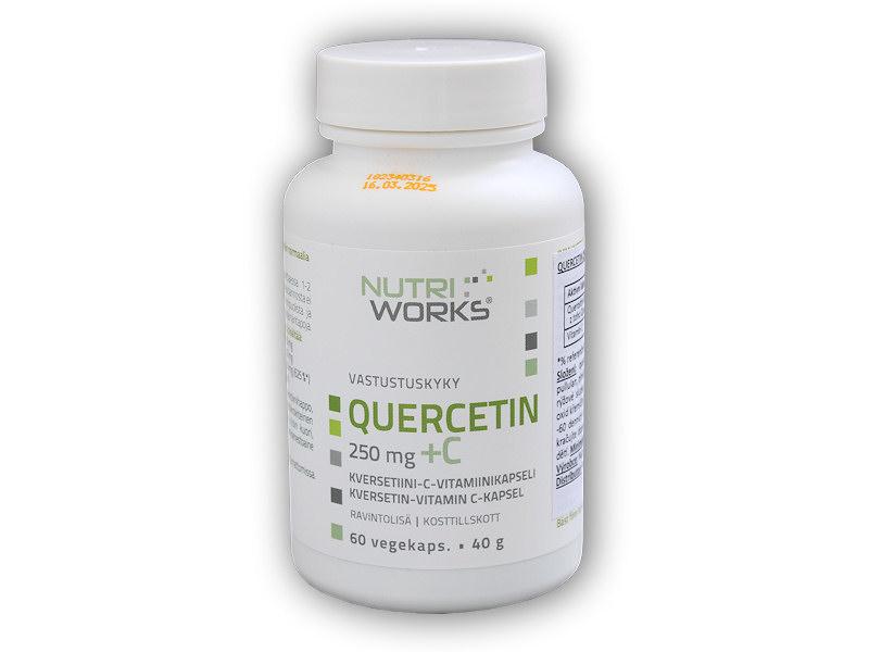 Nutri Works Quercetin + Vitamin C 250mg 60 kapslí