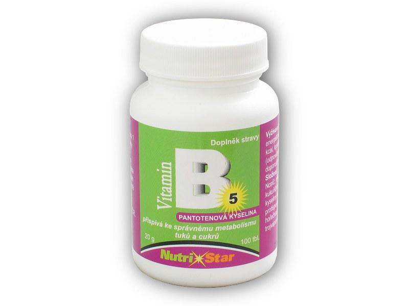 Nutristar Kyselina pantothenová B 5 40mg 100 tablet