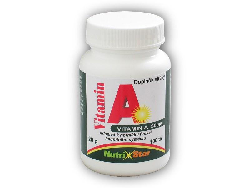 Levně Nutristar Vitamín A 800mg 100 tablet