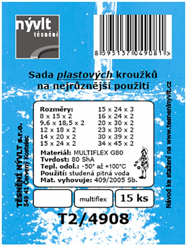 Nývlt Těsnění koužky MULTIFLEX G80 PH sada 15díl. T2/4908