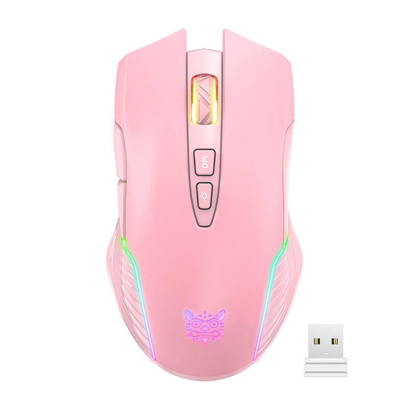 Onikuma CW905 Pink bezdrátová herní myš