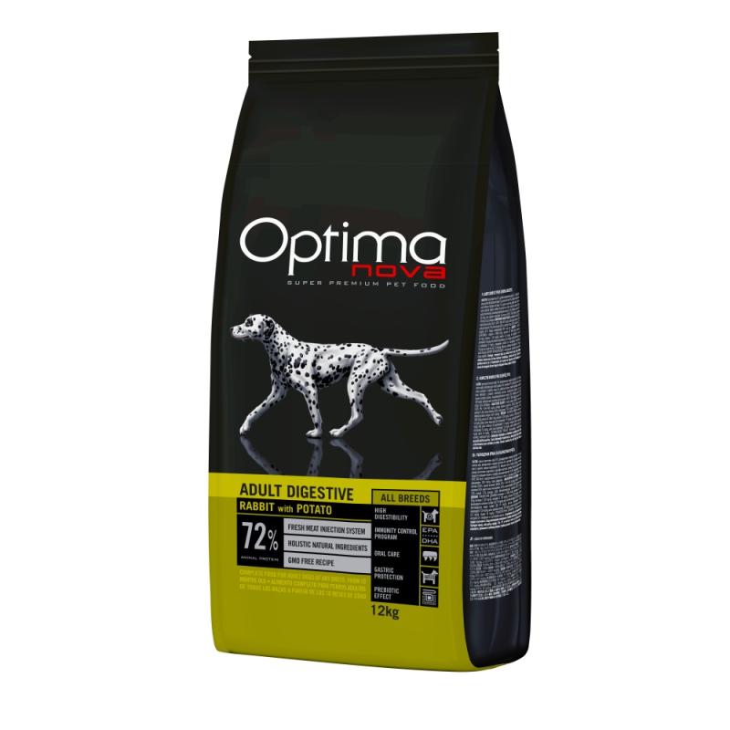 OPTIMAnova Dog Adult Digestive Rabbit Potato GF 12 kg