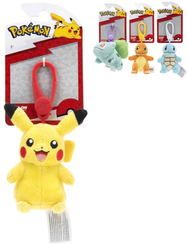 ORBICO PLYŠ Přívěšek na klíče postavička Pokémon klíčenka 4 druhy
