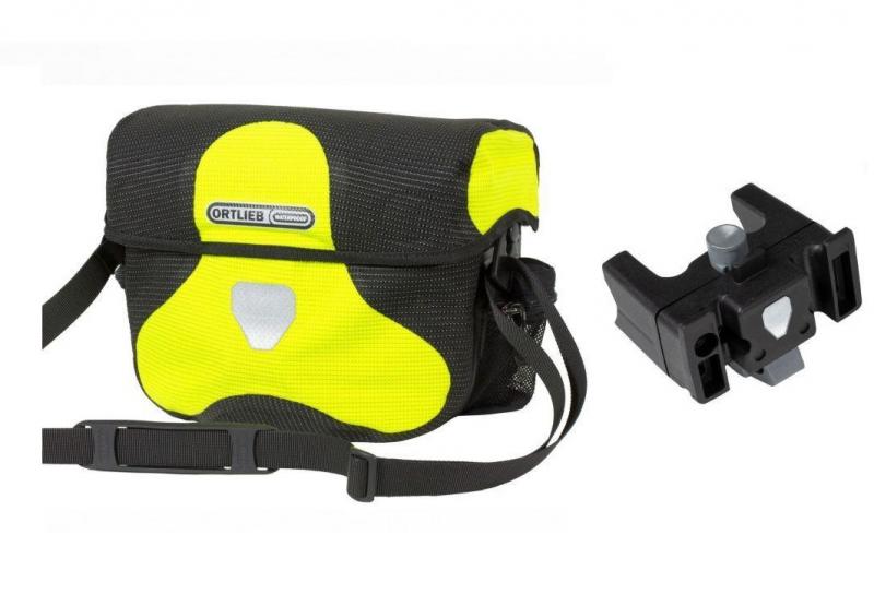 ORTLIEB Ultimate 6M HighVisibility - reflexní řídítková brašna + Mounting Set bez zámku