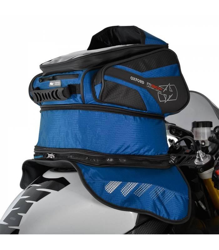 Oxford Tankbag na motocykl M30R, (černý/modrý, s magnetickou základnou, objem 30 l)