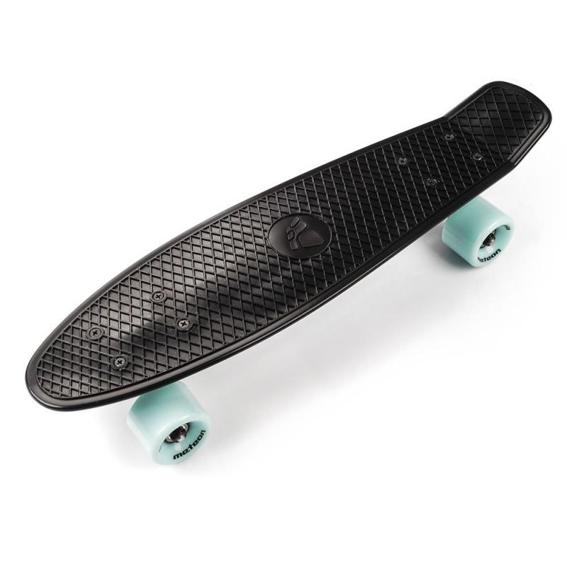 Levně Meteor 56 cm AL truck černý - mátový pennyboard