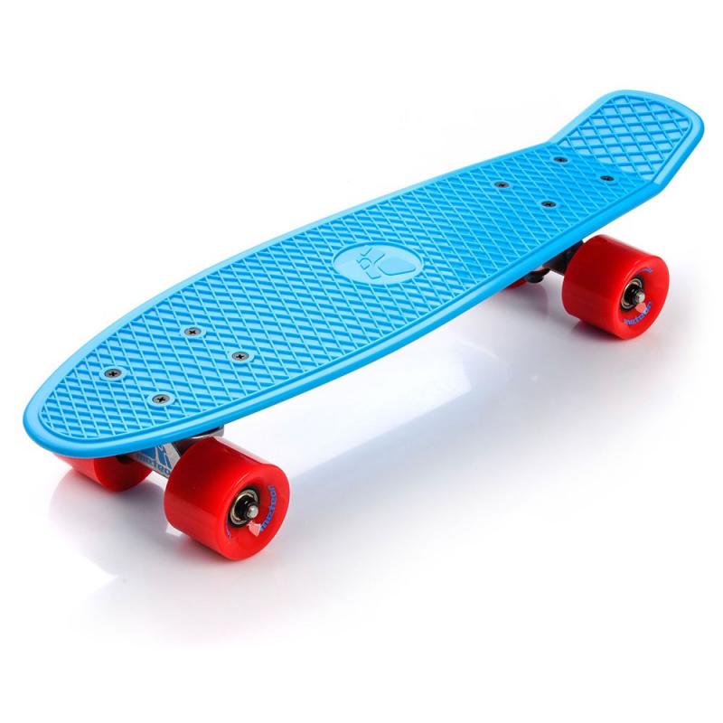 Levně Meteor 56 cm AL truck petrolejový - červený Pennyboard