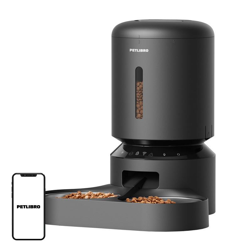 Petlibro Dávkovač krmiva Granary s dvojitou miskou, Wifi, 5 l (černý)