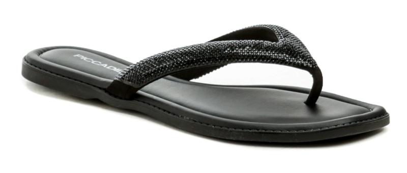 Piccadilly 508039-1 čierne dámske žabky