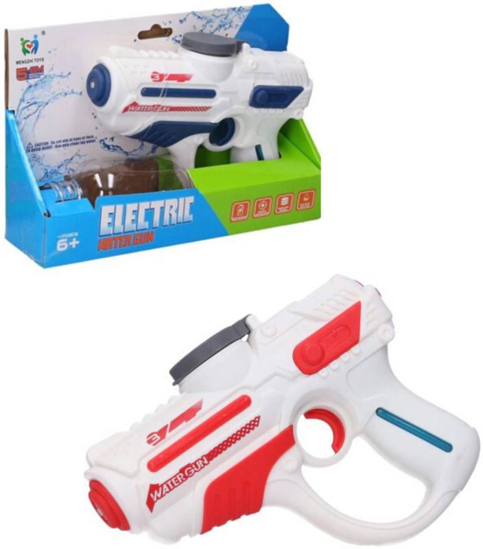 Pistole dětská elektrická vodní stříkací na vodu na baterie 2 barvy