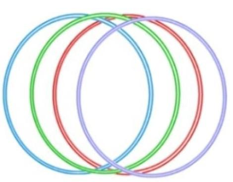 PL Obruč gymnastická barevná malá 60 cm Hula Hoop