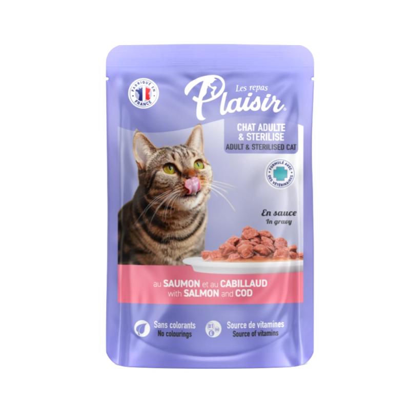 Plaisir Cat losos treska, kapsička 100 g